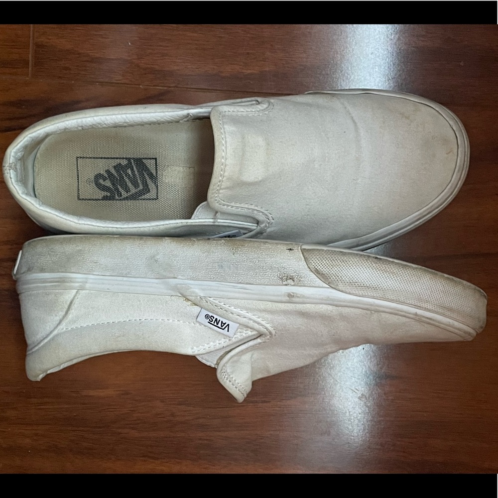 White Slip on Vans